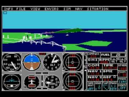 Screenshot from the subLOGIC Flight Simulator